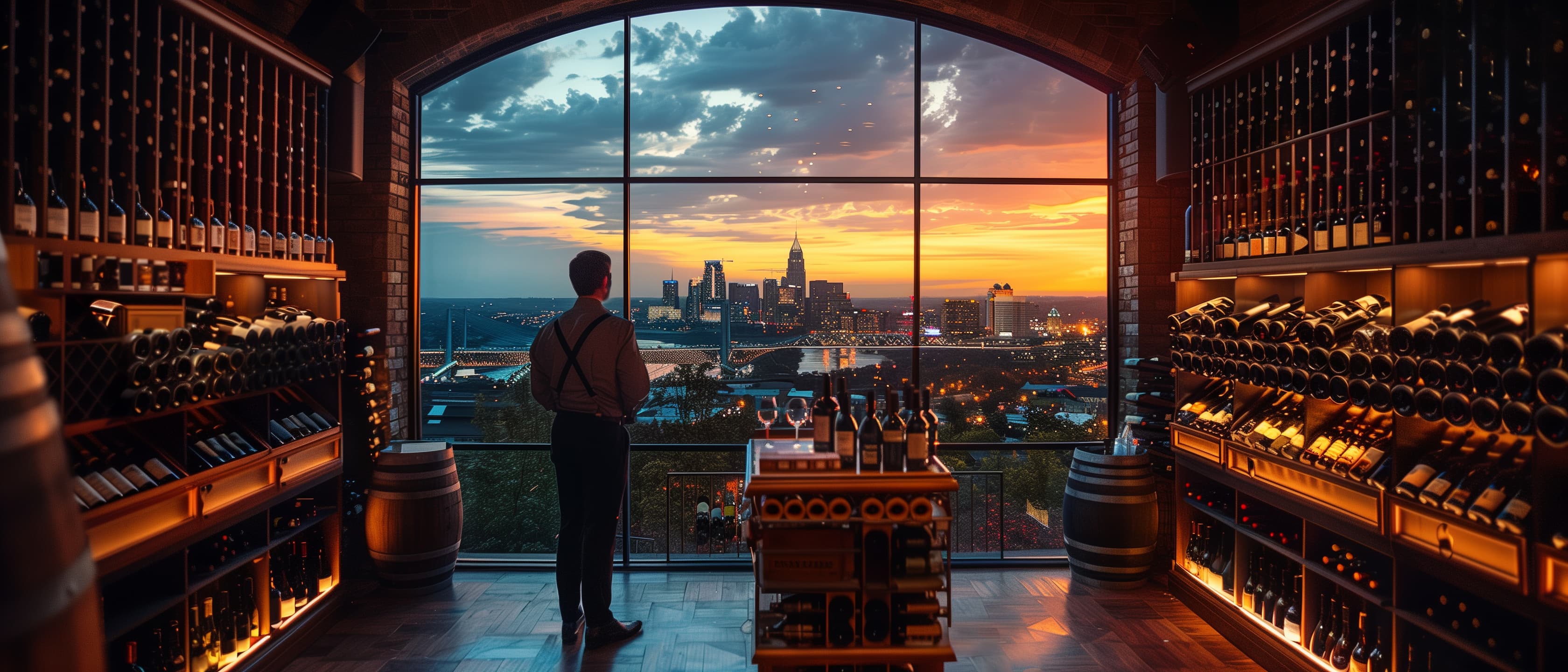 Elegant wine cellar